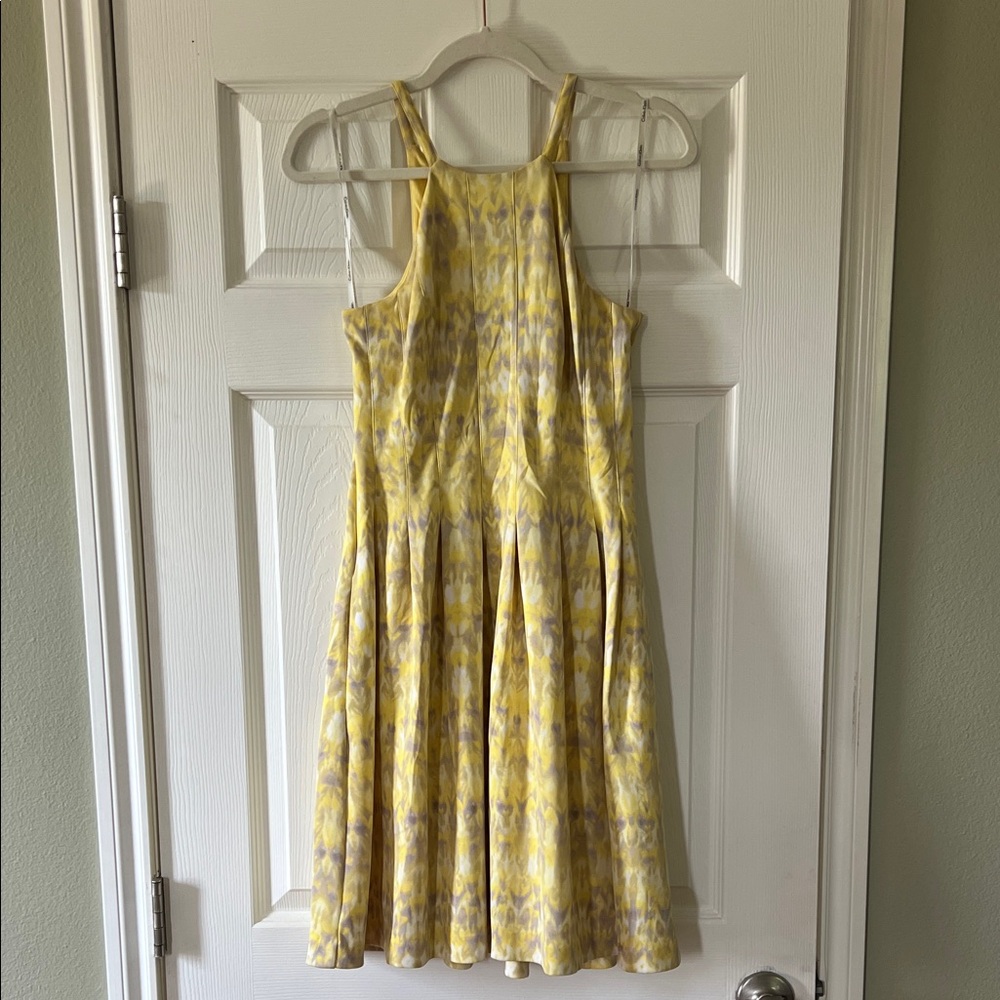 Yellow and Gray Calvin Klein Dress
